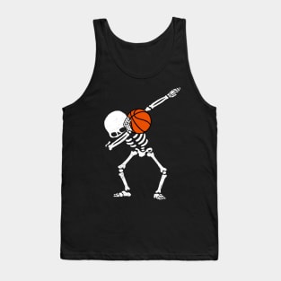 Halloween Dabbing Skeleton BASKETBALL T-Shirt Skeleton Dab Tank Top